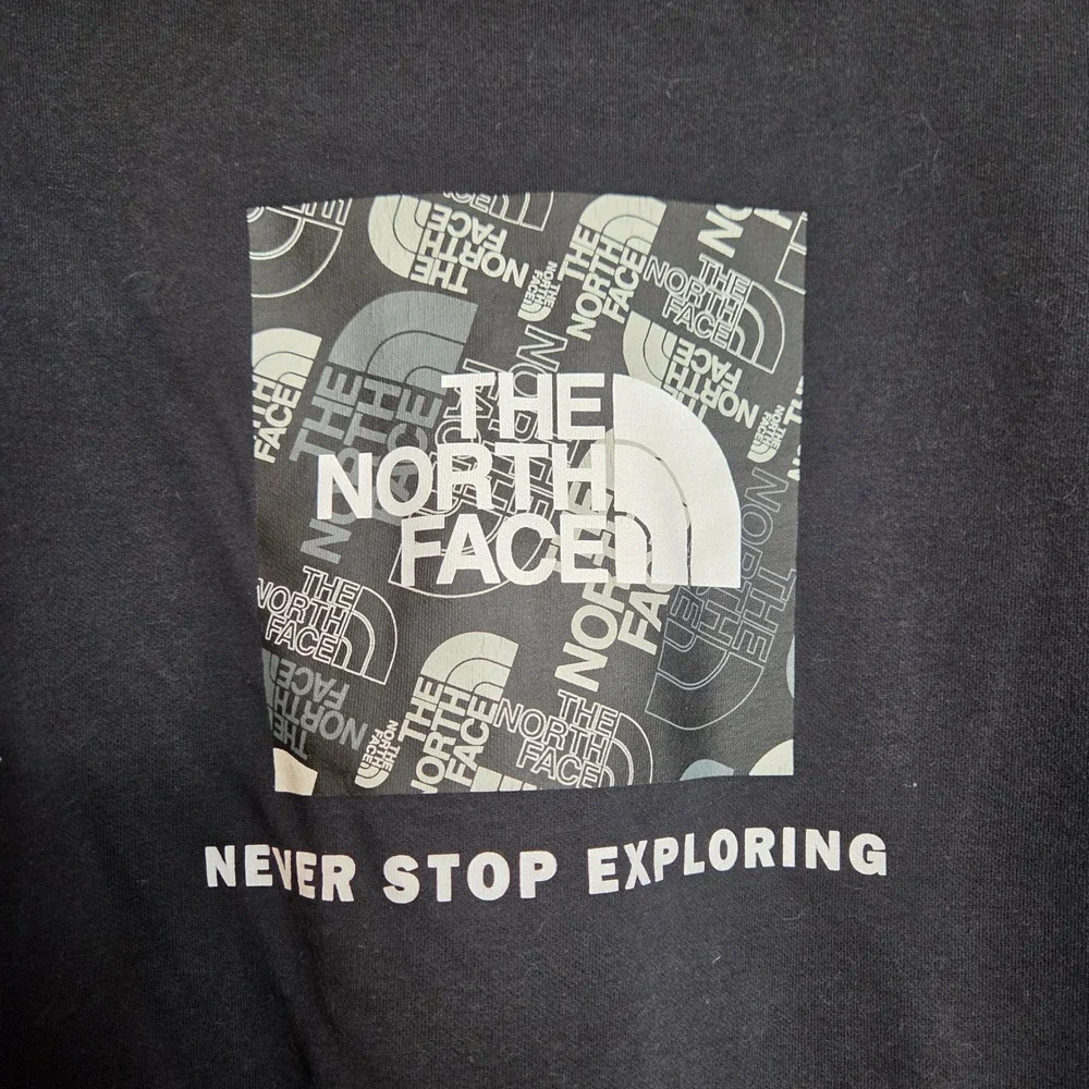 The North Face Mens Black Circular Design Graphic Hoodie XL Never Stop Exploring